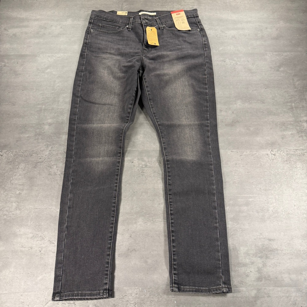 Levi's 311 Jeans Women 31x30 Shaping Skinny Bloom Black Faded Stretch Flattering